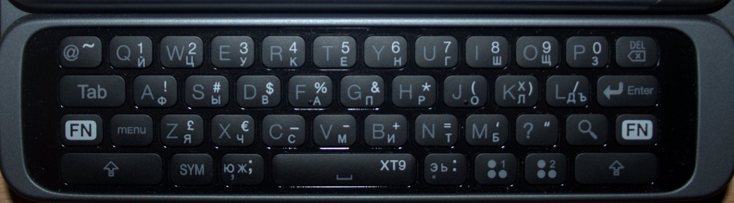 This is my hardware keyboard on desire z. My desire z from Europe.