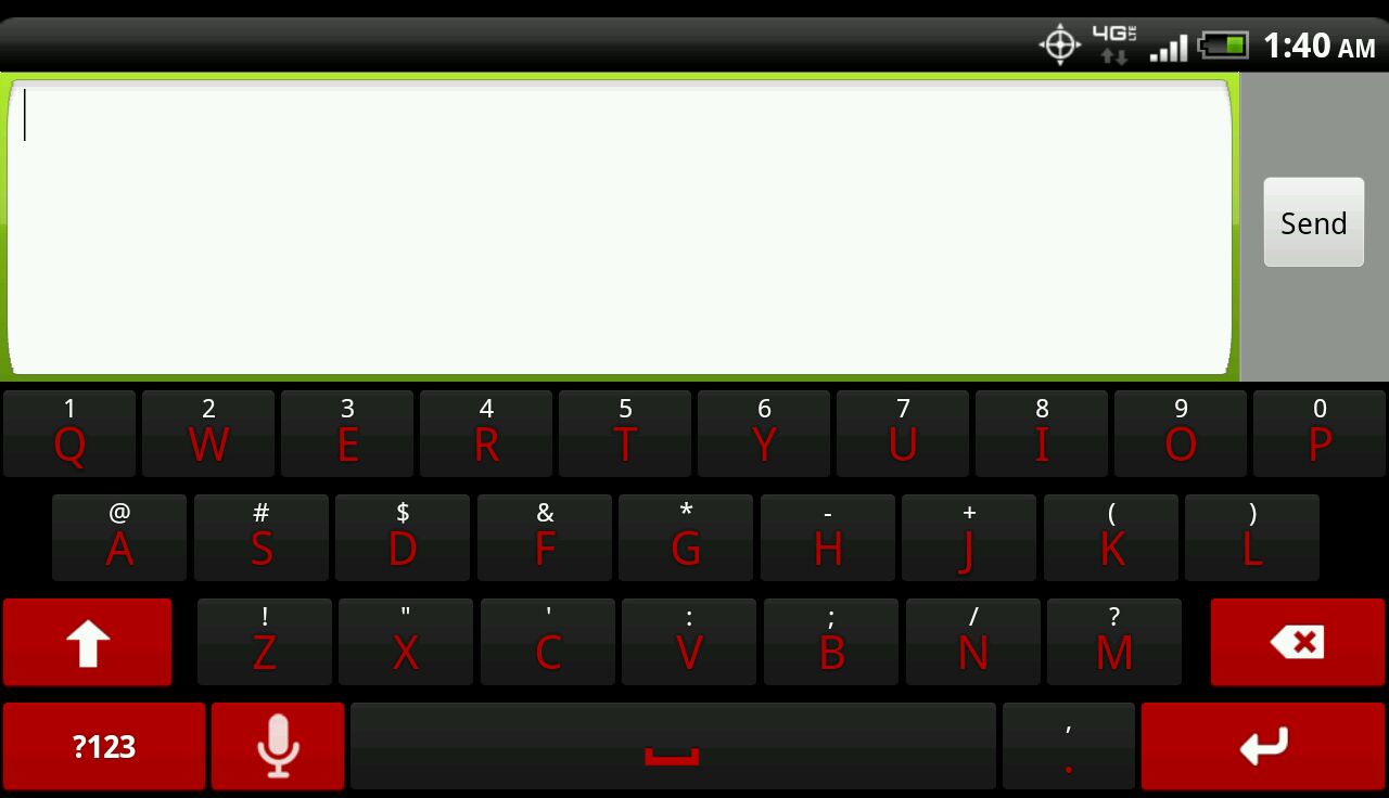 landscape keyboard