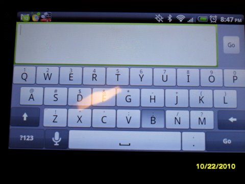 Notice the grayed out &quot; b &quot; key.